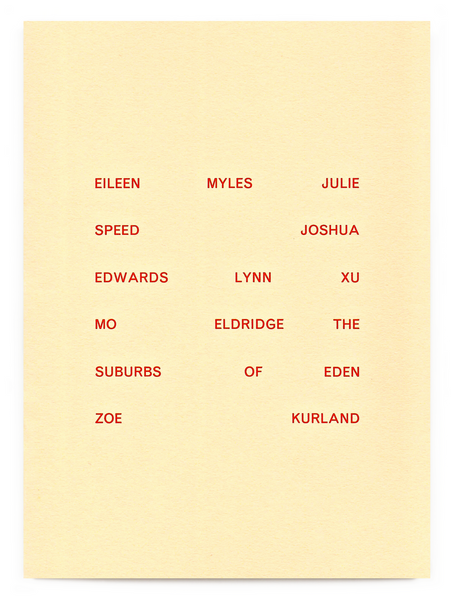 Writings After THE SUBURBS OF EDEN